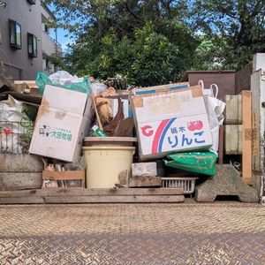 藤沢市 物置内、外にある不用品の回収。ブロック塀の処分もいたします！